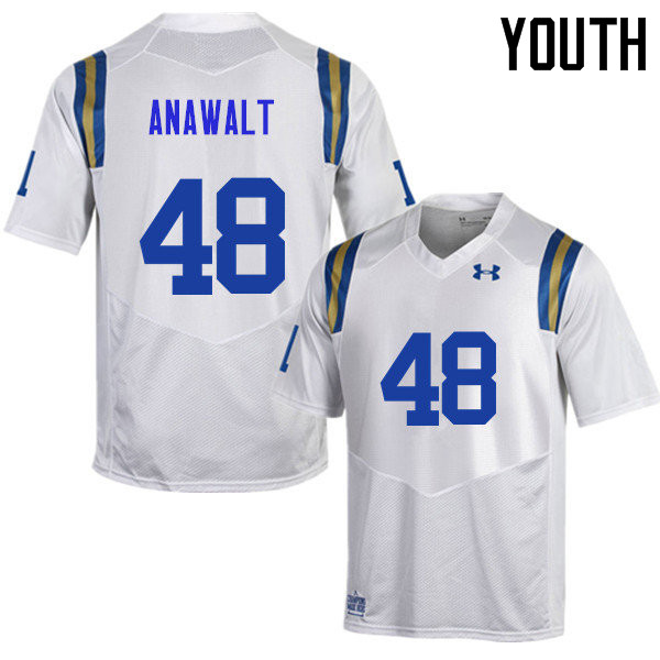 Youth #48 Winston Anawalt UCLA Bruins Under Armour College Football Jerseys Sale-White - Click Image to Close